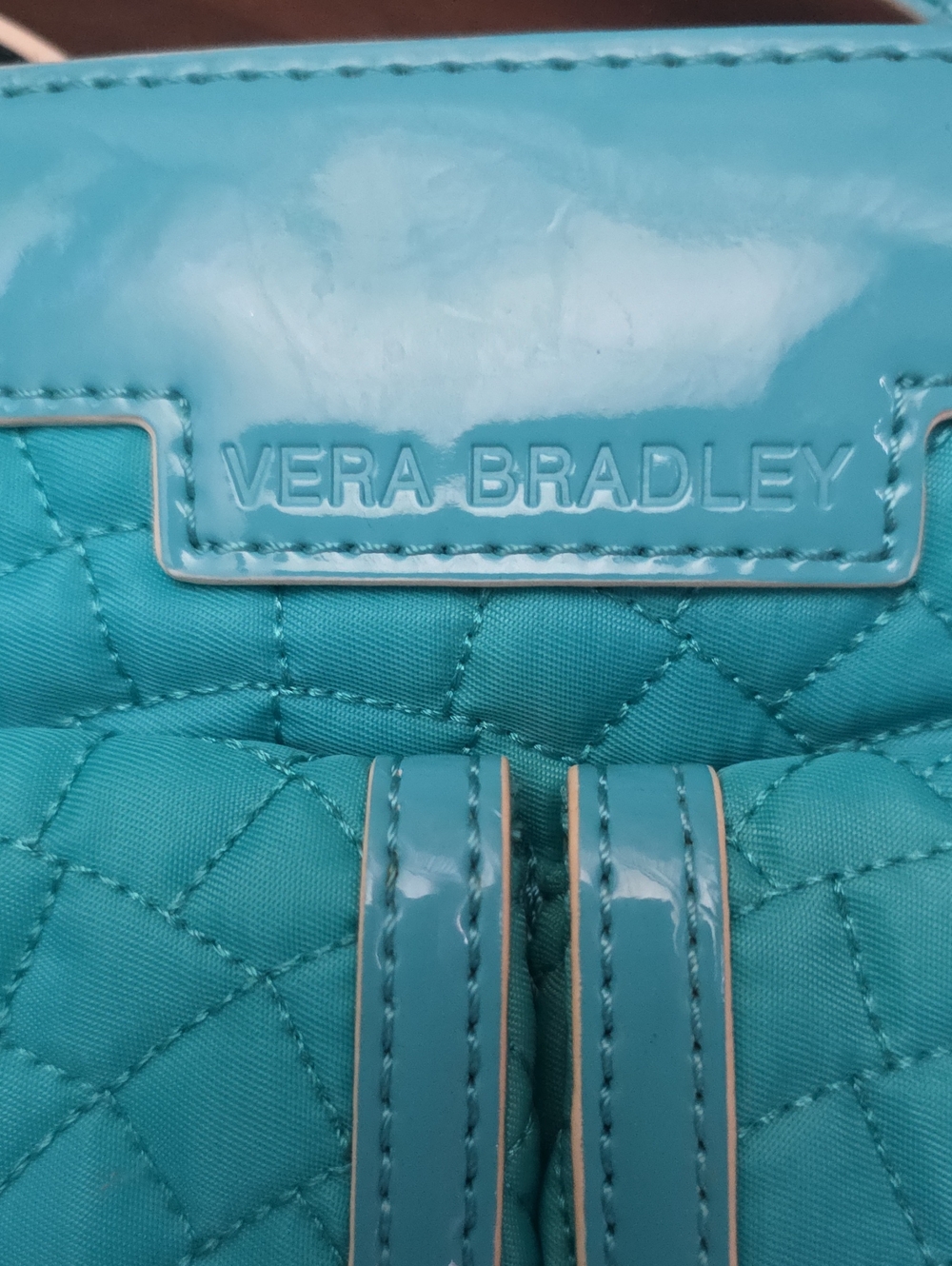 Vera Bradley Teal Quilted Crossbody Bag - Picture 2 of 4